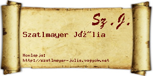 Szatlmayer Júlia névjegykártya