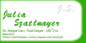 julia szatlmayer business card